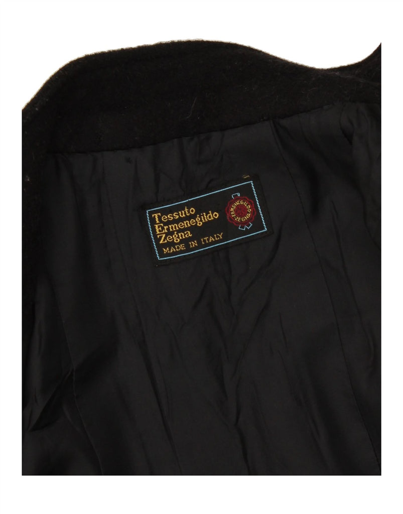 ERMENEGILDO ZEGNA Womens Overcoat UK 22 3XL Black Vintage Ermenegildo Zegna and Second-Hand Ermenegildo Zegna from Messina Hembry 