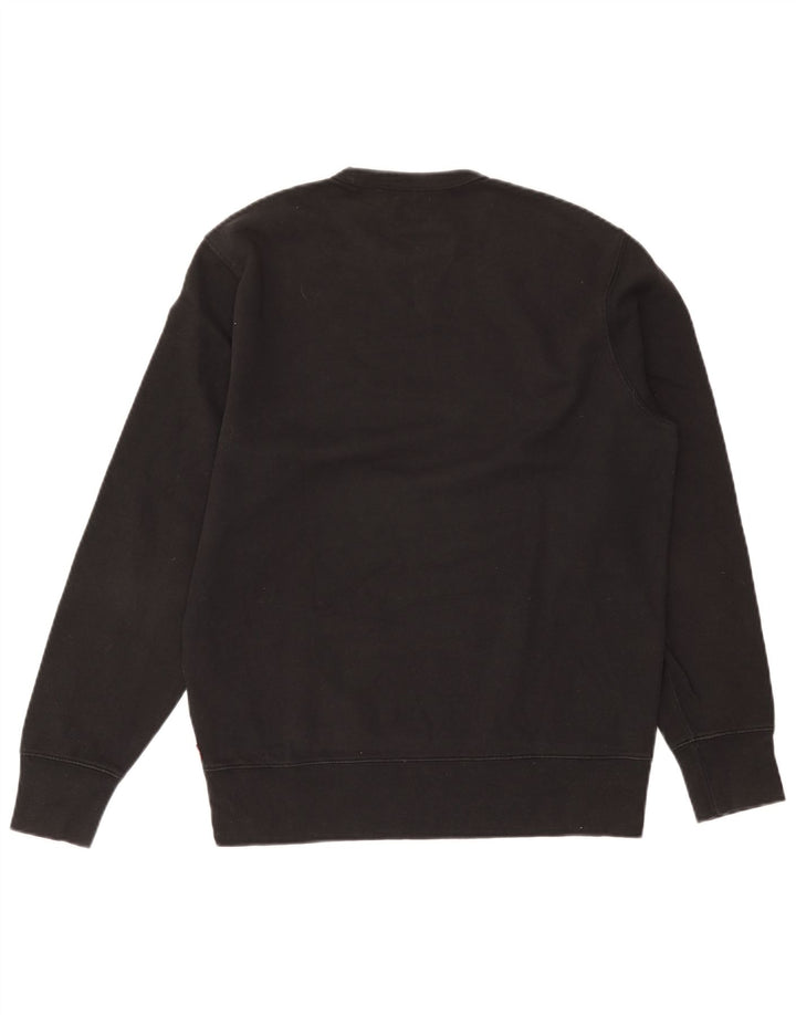 Levi's moletom gráfico masculino jumper pequeno algodão preto