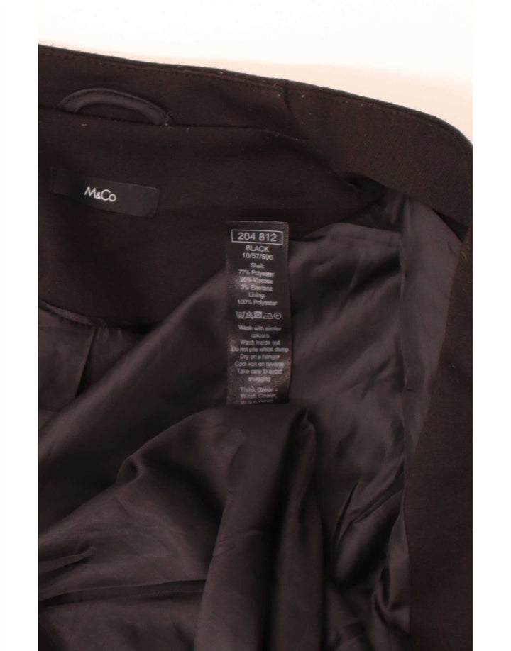 Jaqueta blazer aberta feminina M&Co UK 12 poliéster preto médio