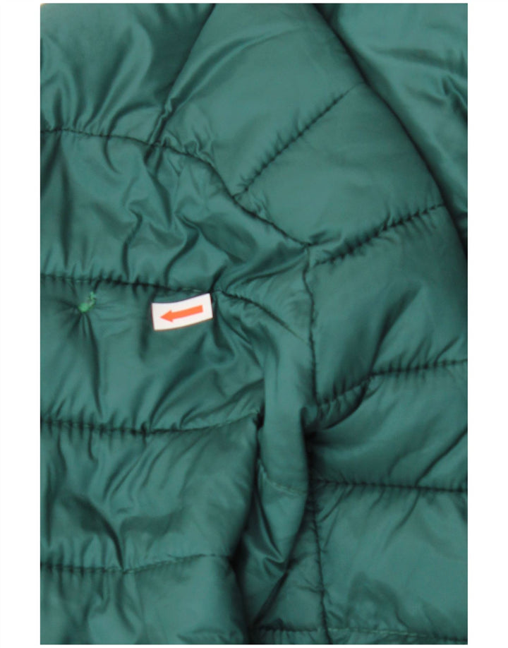 Jaqueta masculina acolchoada com capuz KAPPA UK 36 pequena verde nylon