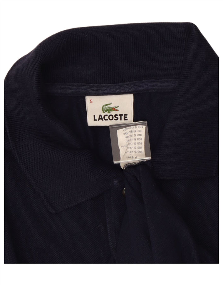 Camisa polo masculina LACOSTE tamanho 5 grande algodão azul marinho