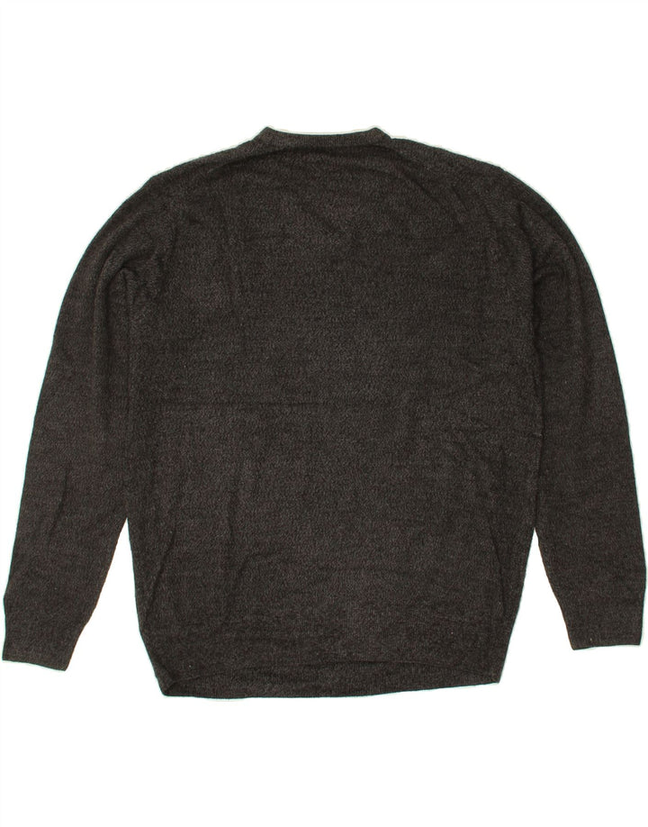 DOCKERS Mens V-Neck Jumper Sweater Large Grey Acrylic Vintage Dockers and Second-Hand Dockers from Messina Hembry 