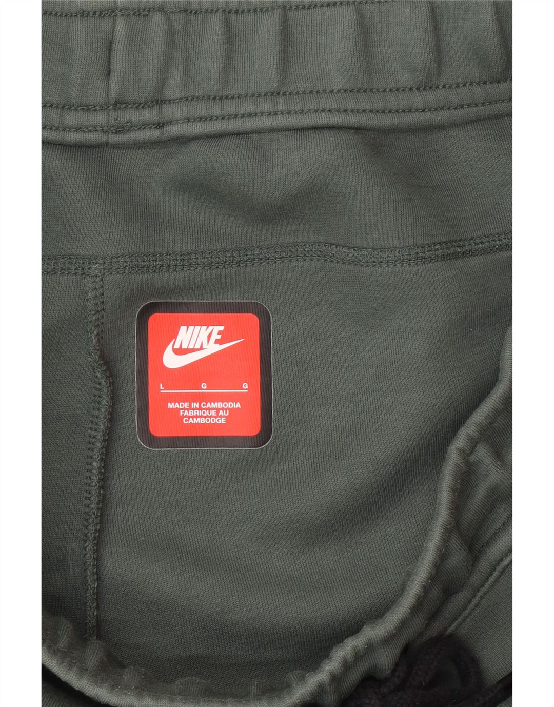 Shorts esportivos masculinos Nike grandes de algodão verde