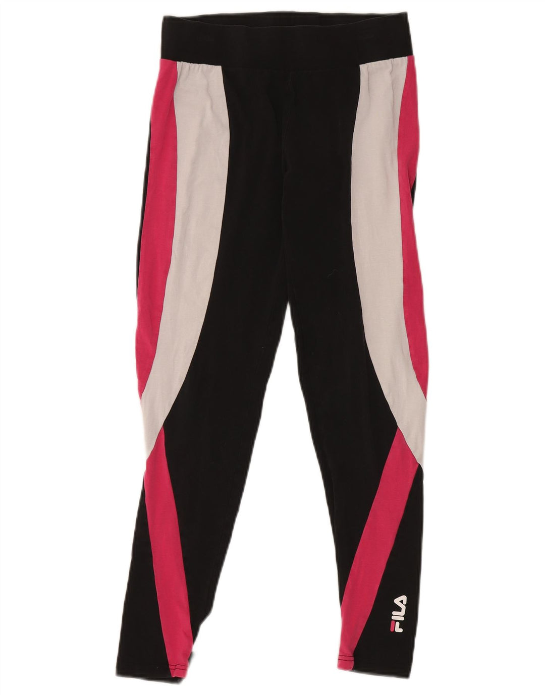 Leggings femininos FILA UK 8 pequeno algodão colorblock preto
