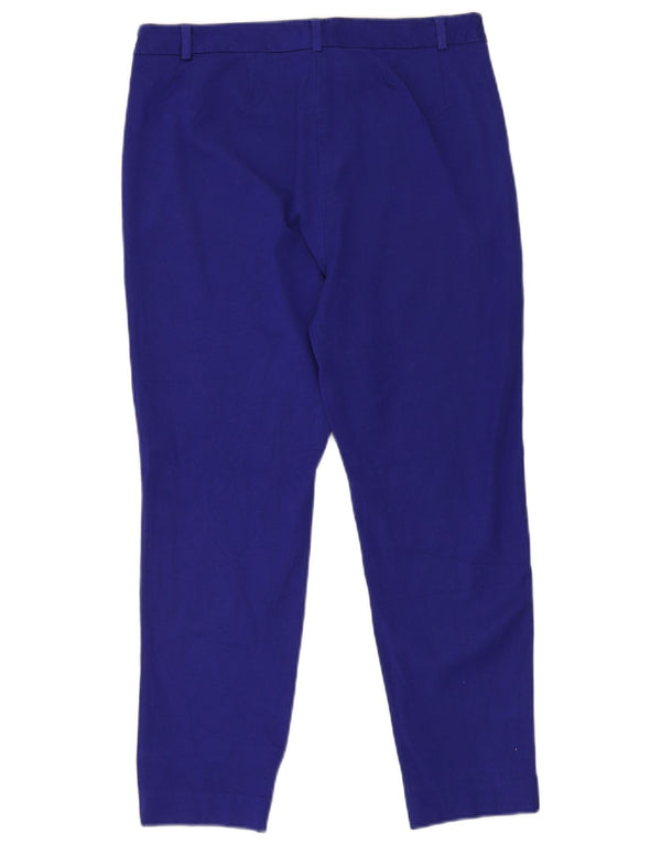 Calça feminina Marks & Spencer Slim Cropped Reino Unido 14 Grande W30 L27 Azul