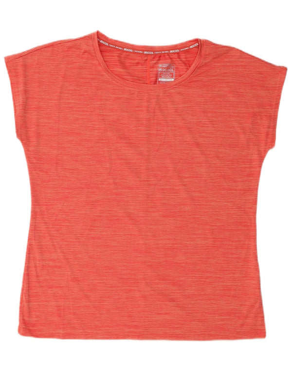 Camiseta feminina IsoCool Mountain Warehouse UK 14 listrada laranja grande