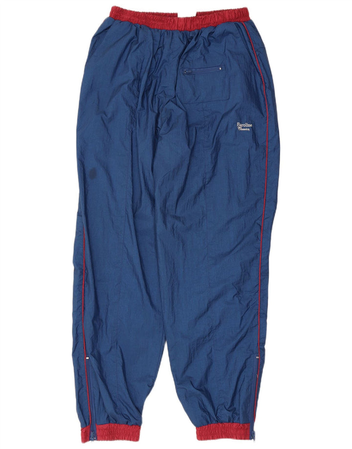 Fato de treino completo vintage masculino oversized médio azul marinho colorblock