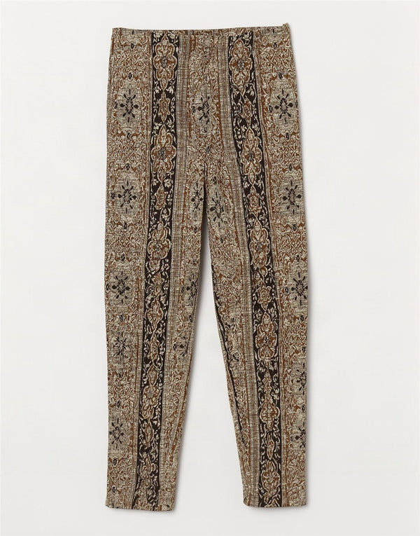 Calça casual feminina oktavia Reino Unido 12 médio W26 L30 multicolorido Paisley
