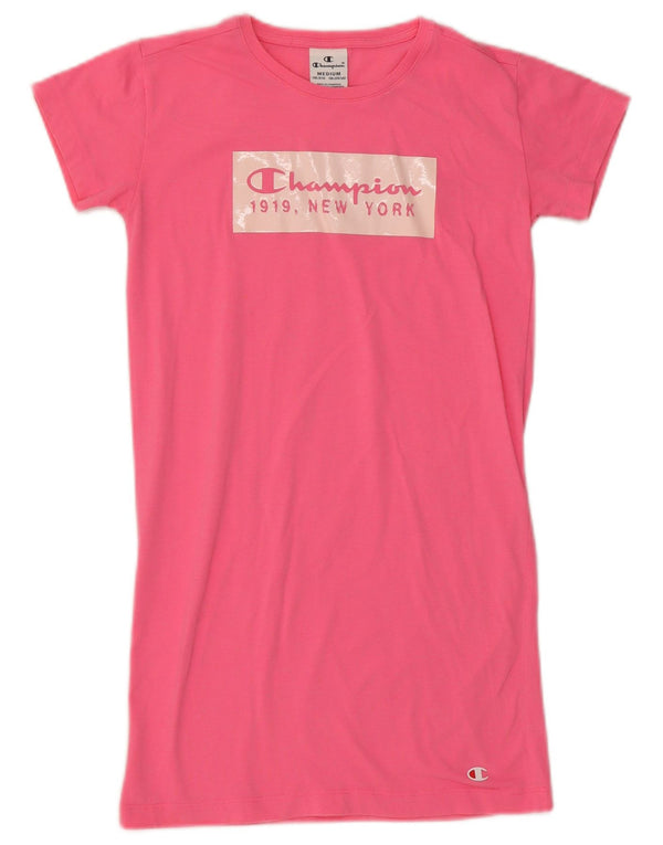 Vestido camiseta estampado feminino Champion 9-10 anos rosa médio