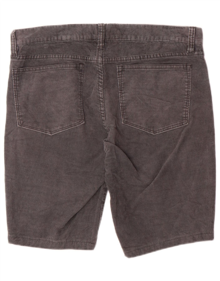 Shorts masculinos de veludo cotelê J. Crew W30 algodão cinza médio