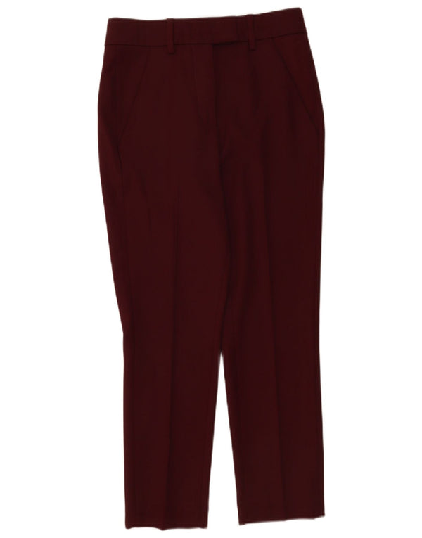 Calça feminina Dondup de cintura alta slim IT 38 XS W26 L25 lã cor de vinho