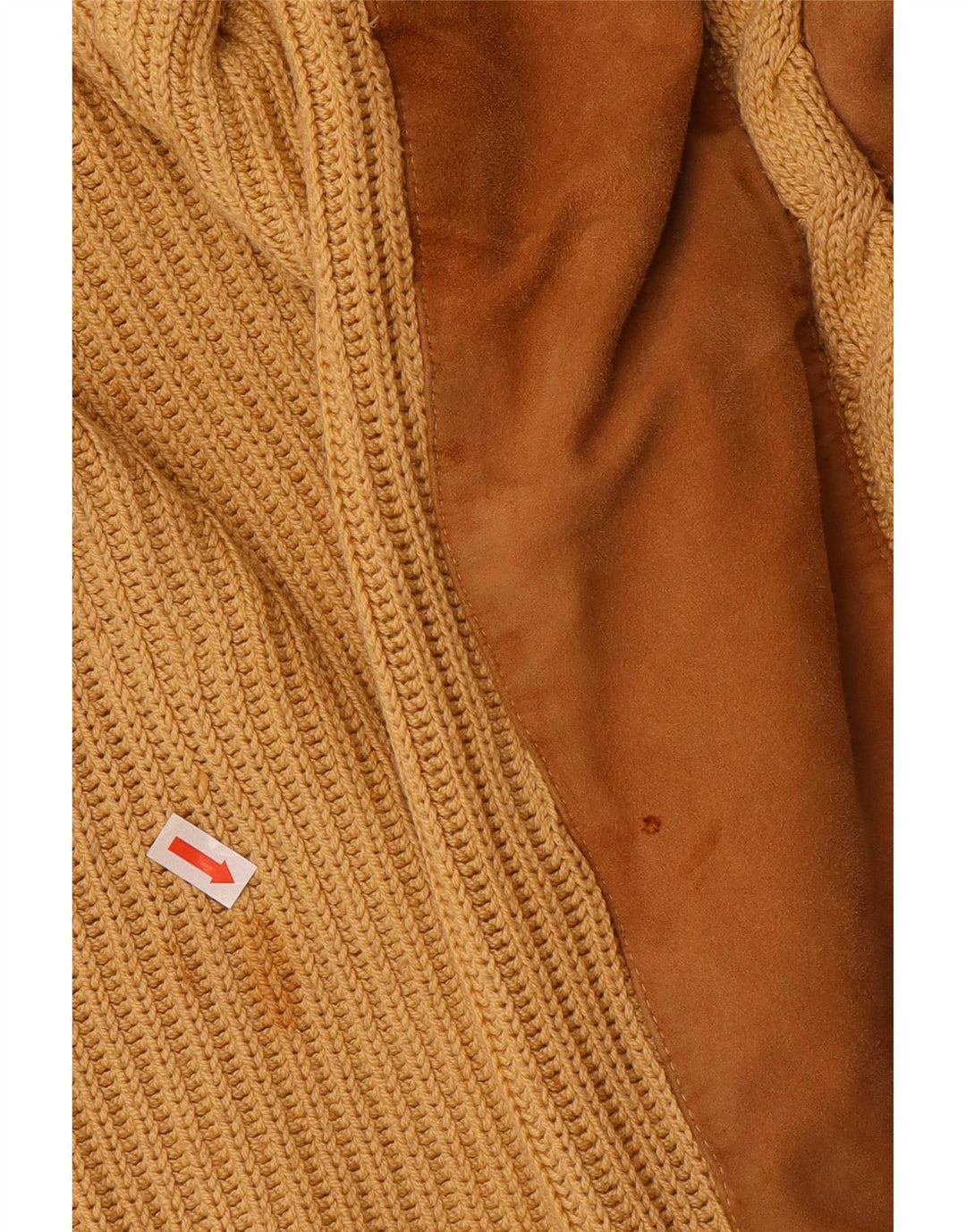 Suéter vintage masculino com gola redonda XL bege