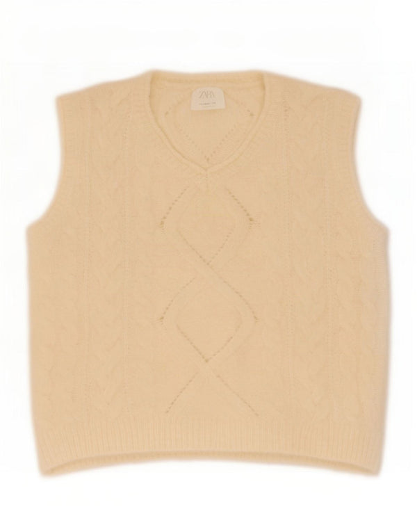 Regata Zara Girls Vest 13-14 anos Off White Acrílico