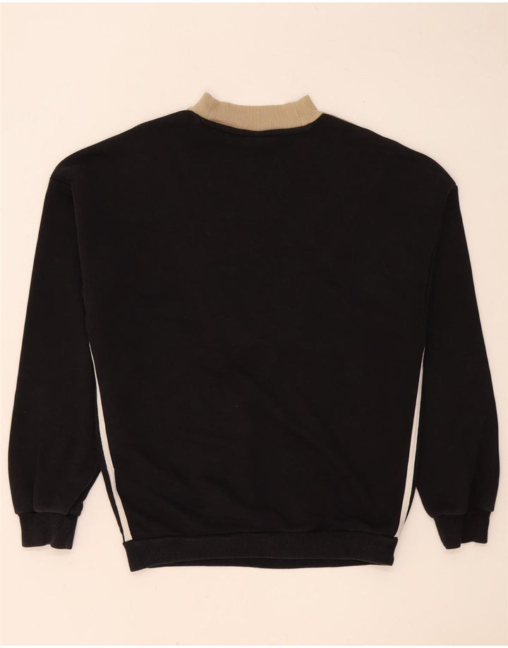 Adidas feminino oversized moletom jumper reino unido 10 pequeno preto colorblock