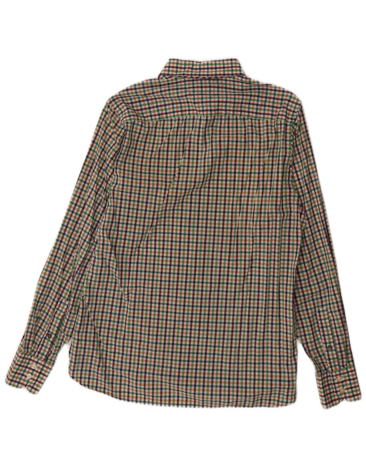 Camisa masculina Tommy Hilfiger pequena multicolorida de algodão guingão