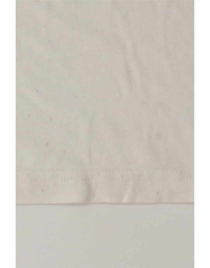 ADIDAS Mens Graphic T-Shirt Top Médio Algodão Branco