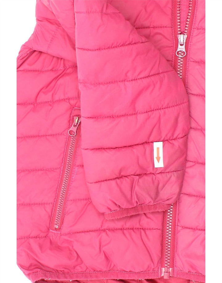Jaqueta acolchoada com capuz para meninas Berghaus 5-6 anos poliéster rosa