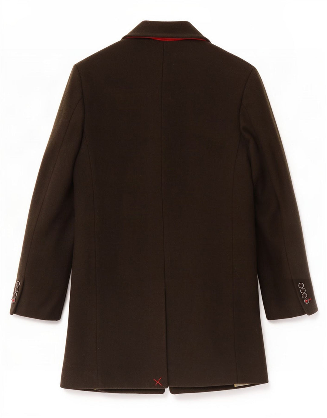 Sobretudo masculino vintage UK 40 grande lã marrom
