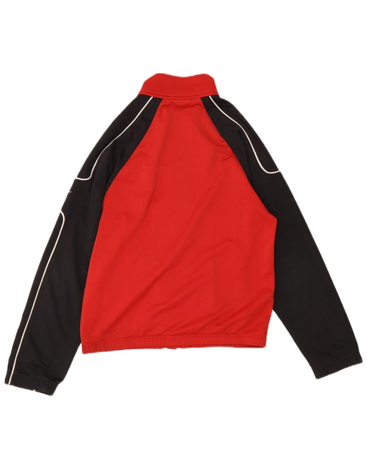 Nike Mens Tracksuit Top Jacket UK 35/37 Pequeno Colorblock Vermelho Poliéster