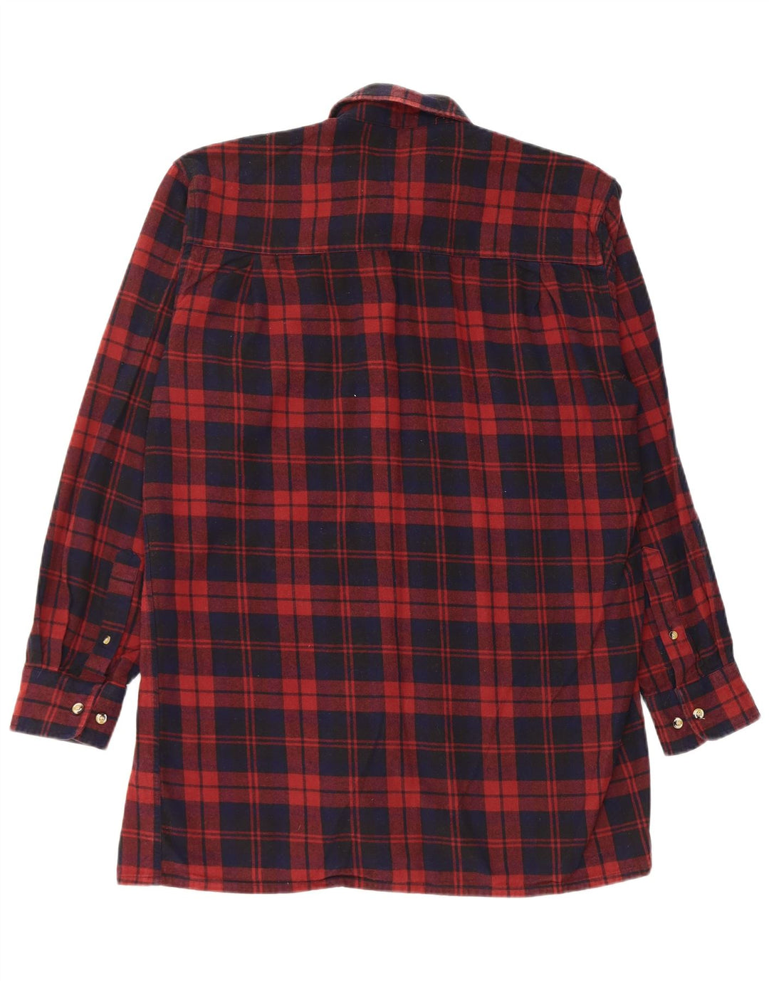 Camisa masculina VINTAGE de flanela com ajuste confortável, algodão xadrez médio Borgonha