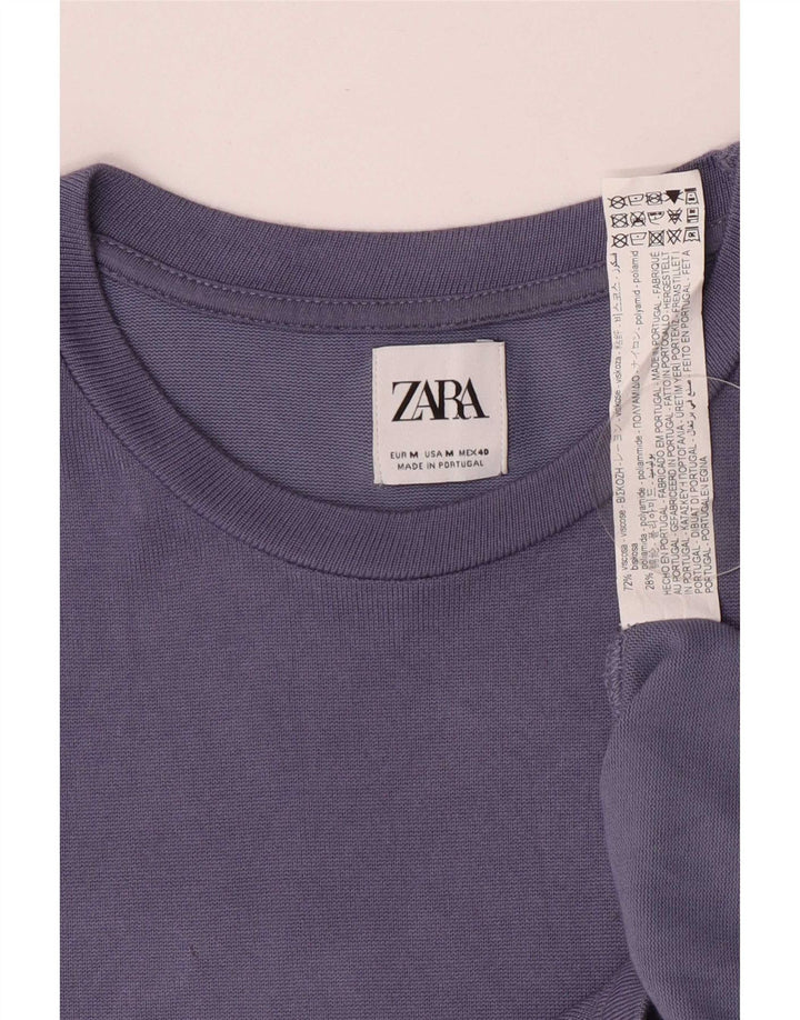Camiseta masculina Zara Top médio roxo viscose
