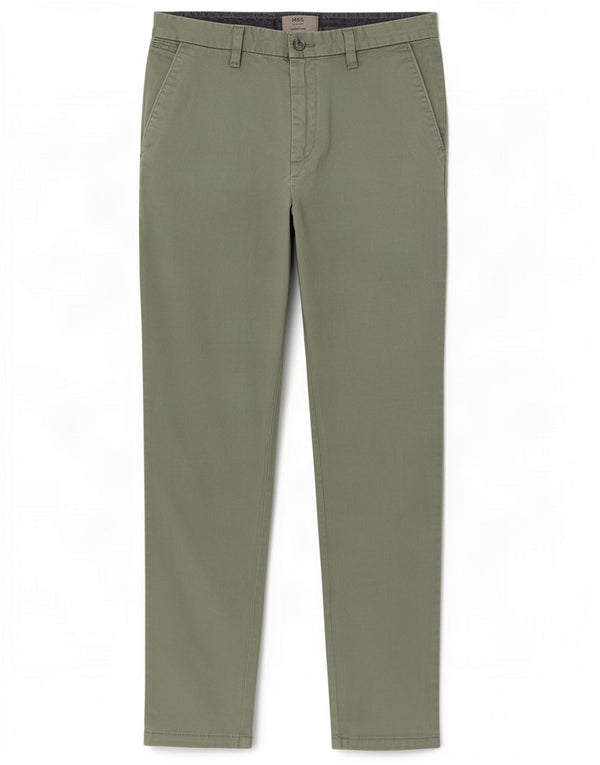 Calça jeans skinny masculina Marks & Spencer W30 L29 algodão verde