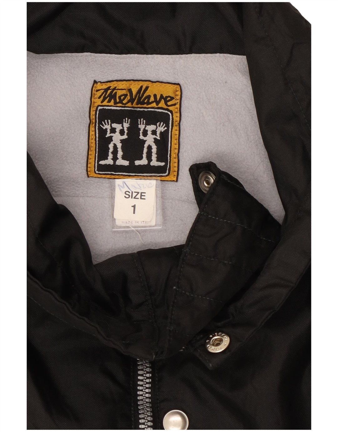Jaqueta corta-vento masculina vintage UK 40 grande preto nylon