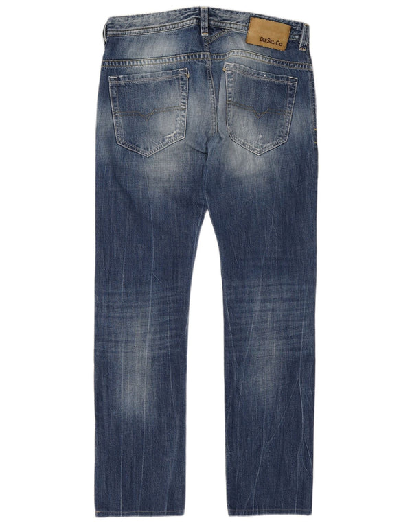 Diesel Mens Thavar Distressed Slim Skinny Jeans W31 L31 Azul