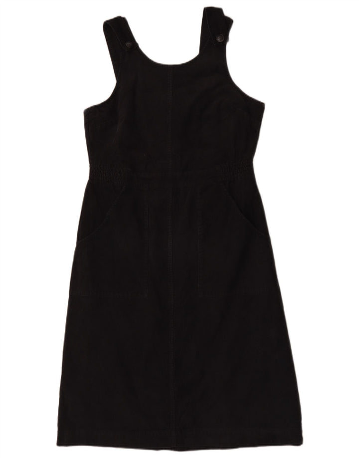 Vestido avental feminino Seasalt Cornwall Reino Unido 12 algodão preto médio
