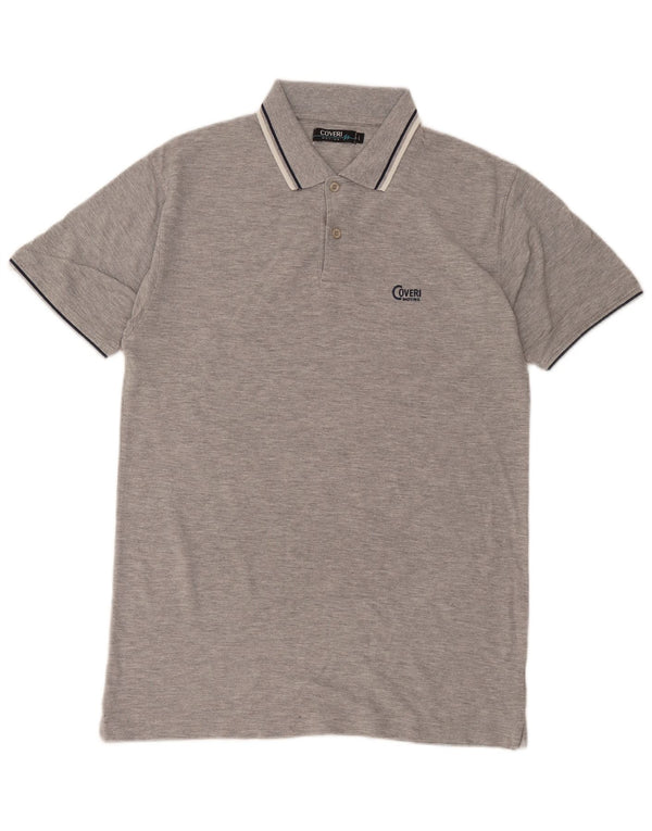 Camisa polo masculina Coveri grande algodão cinza
