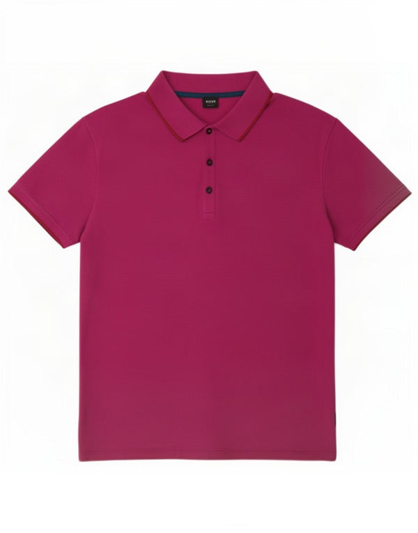 Camisa polo masculina Slim Fit Hugo Boss 2XL Algodão roxo