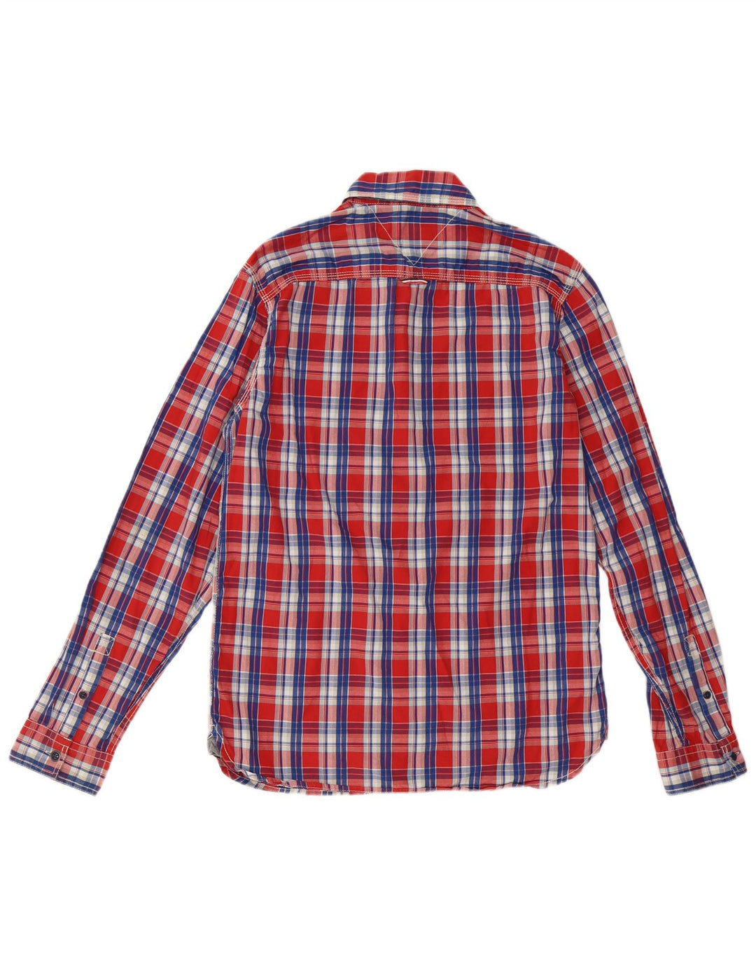 Camisa masculina TOMMY HILFIGER 15-16 anos grande algodão xadrez vermelho