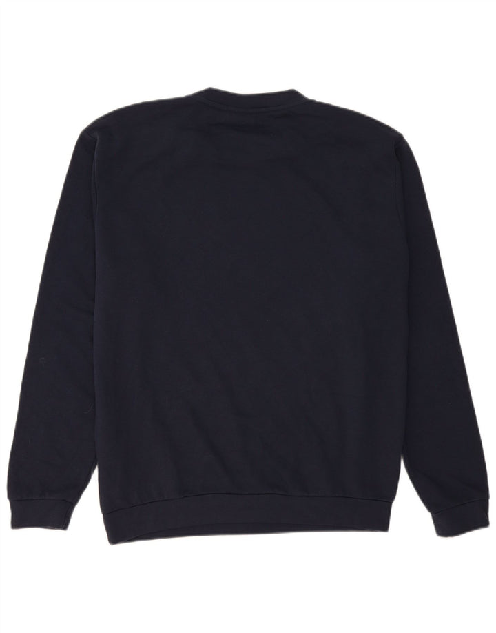 Sergio Tacchini moletom masculino jumper grande algodão azul marinho