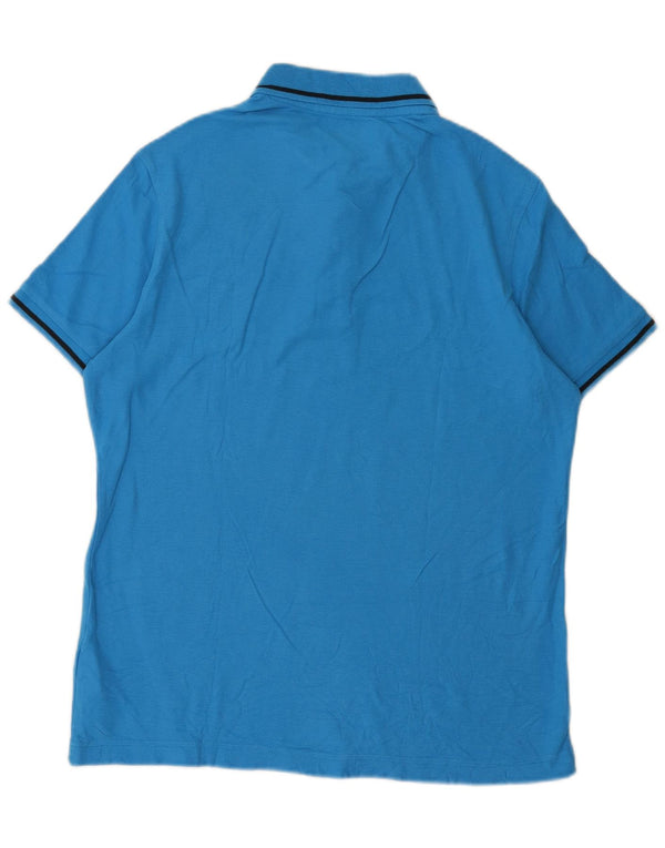 Camisa polo masculina Lotto algodão azul médio