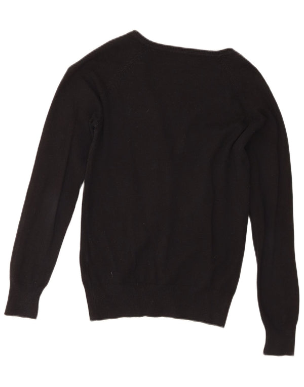 Suéter cardigã feminino Zara UK 6 XS algodão preto