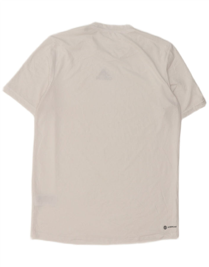 Adidas Mens Aeroready Camiseta Top Pequeno Poliéster Branco