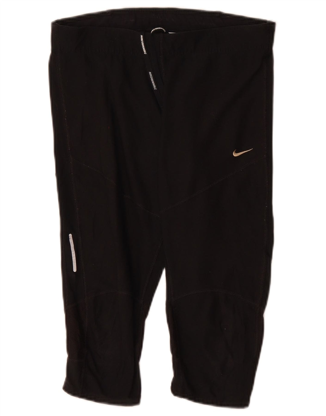 Calça de treino feminina Nike Dri Fit Capri UK 12 médio preto poliéster