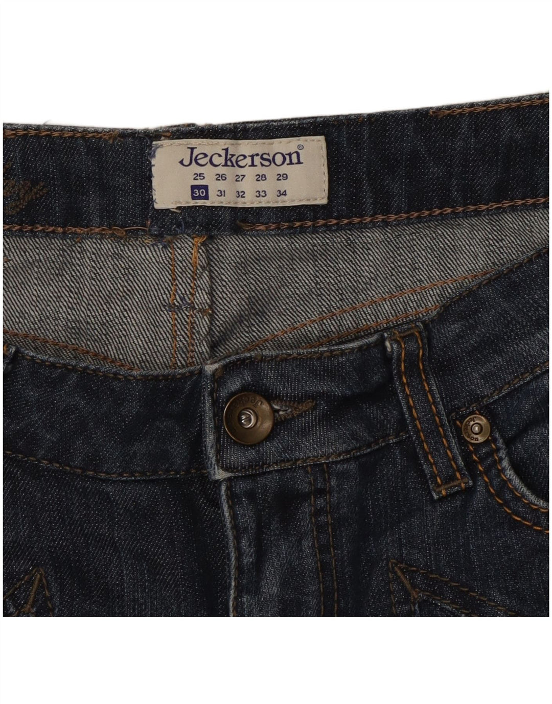 Jeckerson Jeans Slim Feminino W30 L32 Azul Marinho Algodão