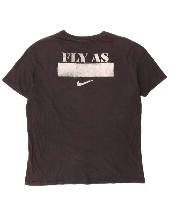 Camiseta gráfica masculina Nike grande algodão preto