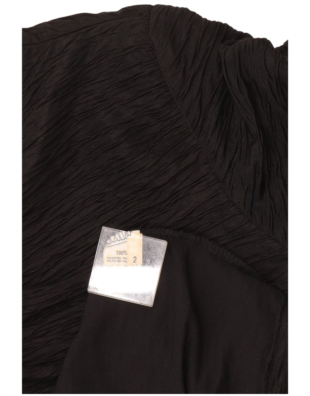 Vestido bainha feminino vintage US 2 XS poliéster preto
