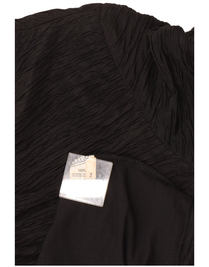 Vestido bainha feminino vintage US 2 XS poliéster preto