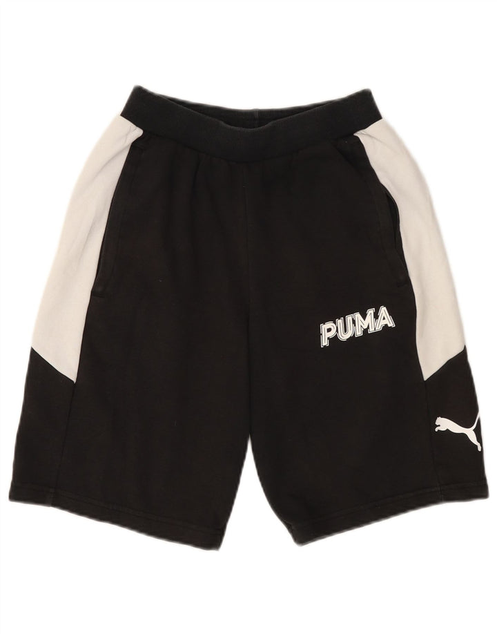 Puma Mens Sport Shorts Pequeno Algodão Colorblock Preto
