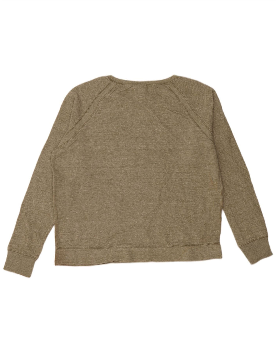 Reebok feminino oversized moletom jumper UK 18 XL caqui manchado algodão