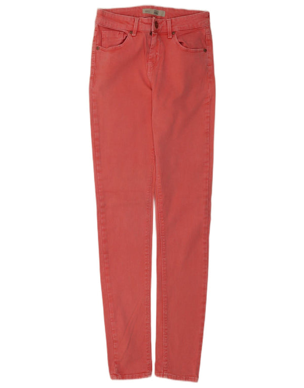 Topshop feminino Jamie Skinny Jeans W28 L32 algodão rosa