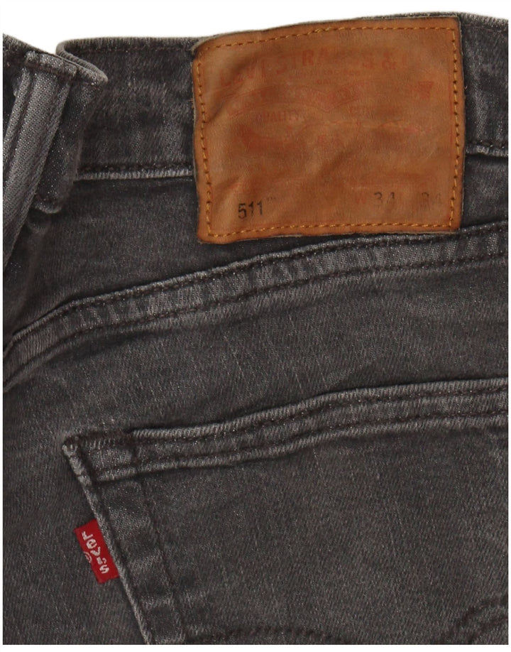 LEVI'S Masculino 511 Slim Jeans W34 L26 Algodão Cinza