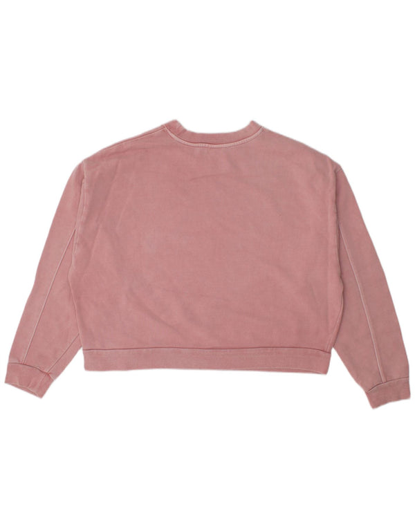 Levi's Womens Oversized Crop Graphic Moletom Jumper Reino Unido 14 Médio Rosa