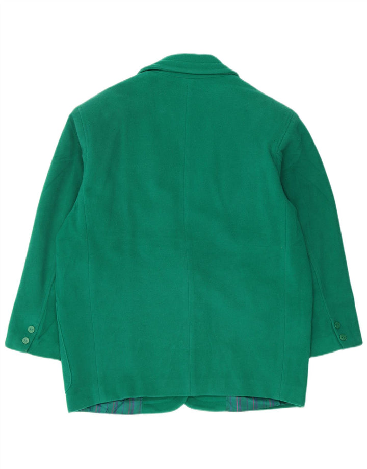 Jaqueta Blazer Oversized Feminina Benetton com 2 Botões IT 40 Pequena Lã Verde