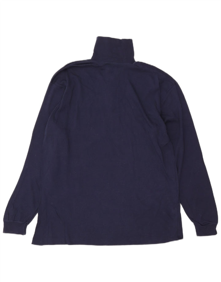 CONTE OF FLORENCE Top masculino com zíper e manga comprida IT 52 grande azul marinho