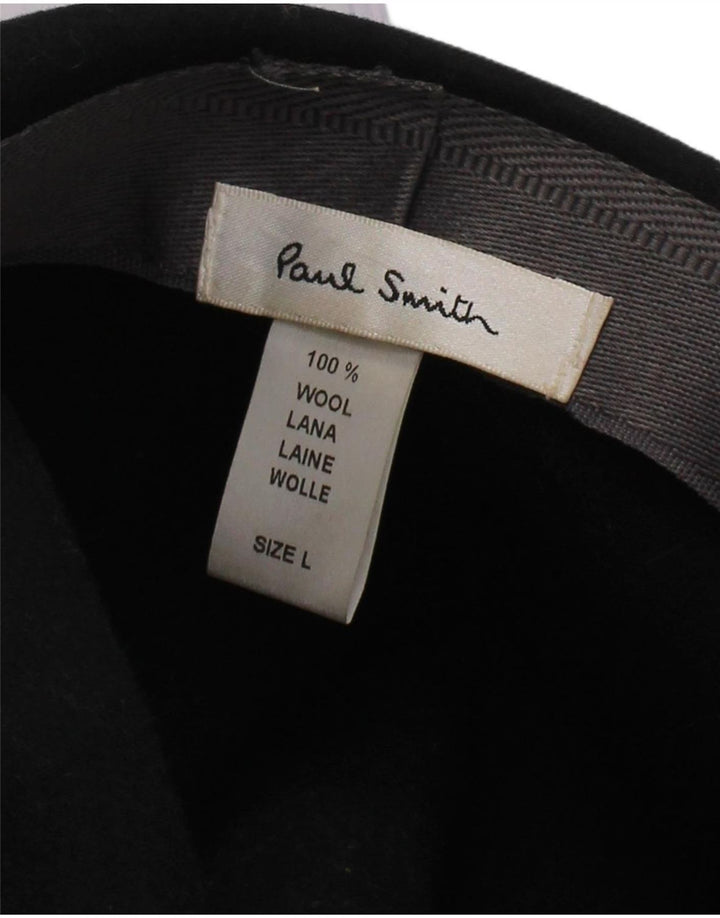 Chapéu Fedora masculino Paul Smith grande clássico de lã preta