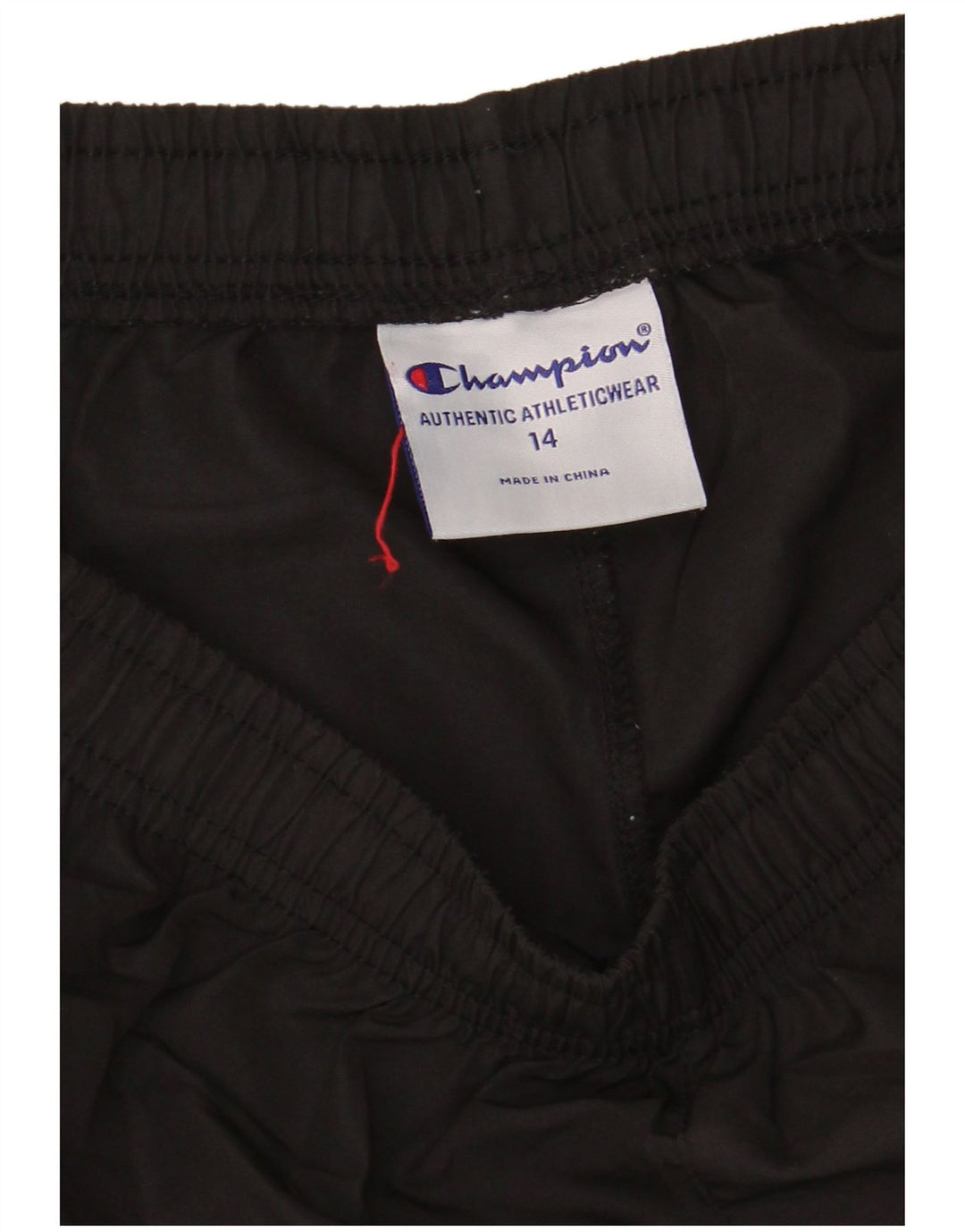Shorts esportivos femininos Champion UK 14 grande poliéster preto